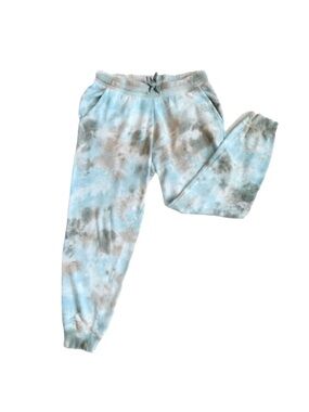 #38 OLD NAVY ~ Tie-Dye Sweatpants Elastic Drawstring Waistband Blue and Gray